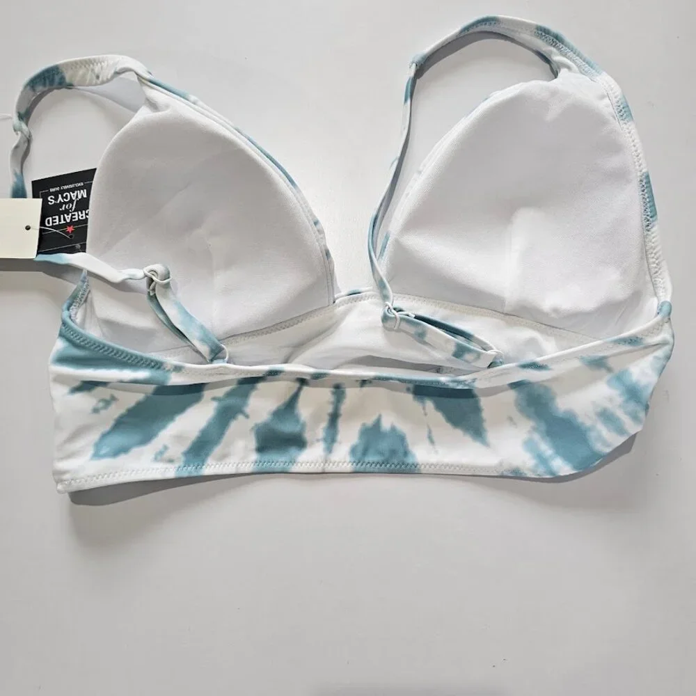 Bar III Spiraling Long-Line Bikini Swim Top - Picture 6 of 8